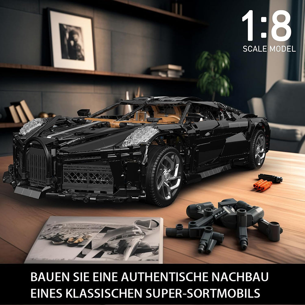 Bugatti Chiron, Mould King 13163 MOC Auto KIemmbausteine (3599 Teile)