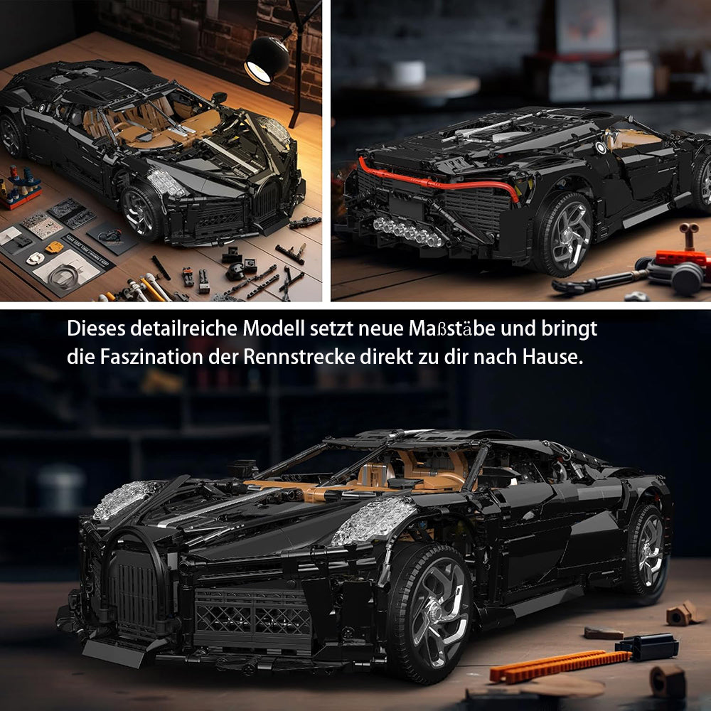 Bugatti Chiron, Mould King 13163 MOC Auto KIemmbausteine (3599 Teile)