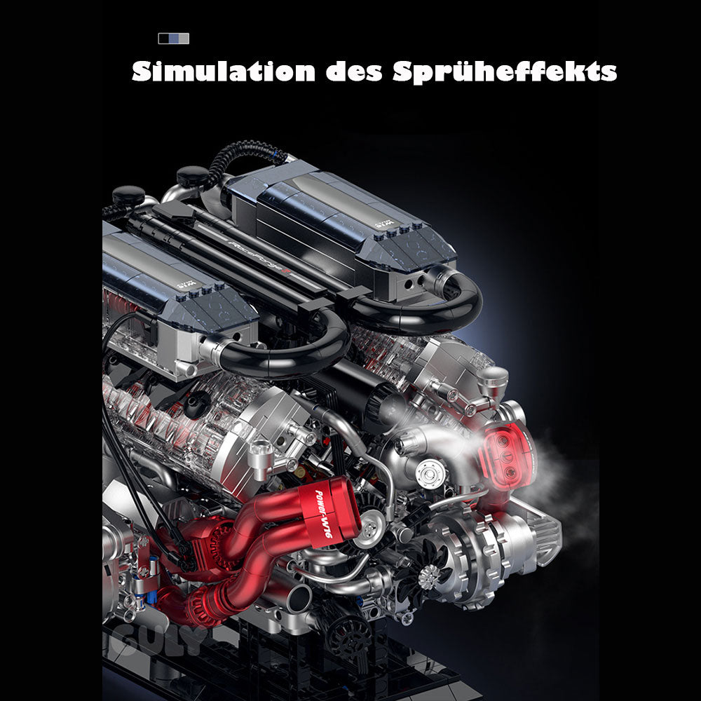 Technik W16 Engine Bugatti W16 Motor, 2520 TeiIe