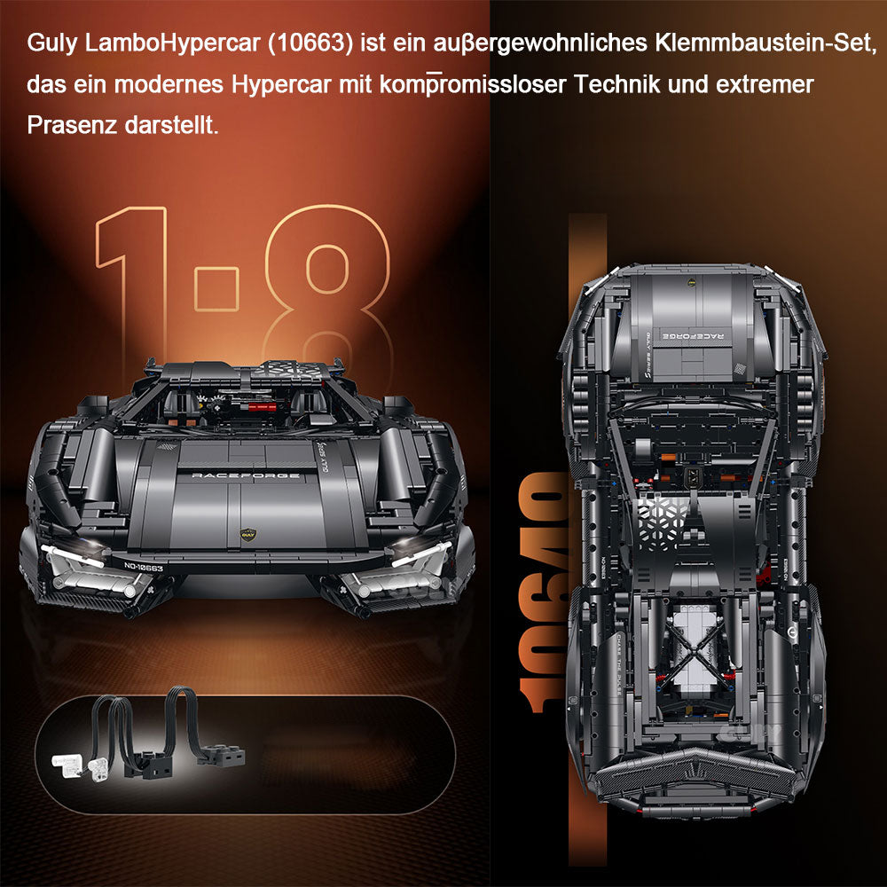 Technik Lamborghini Countach 1: 8 SuperSportwagen, 3883 TeiIe