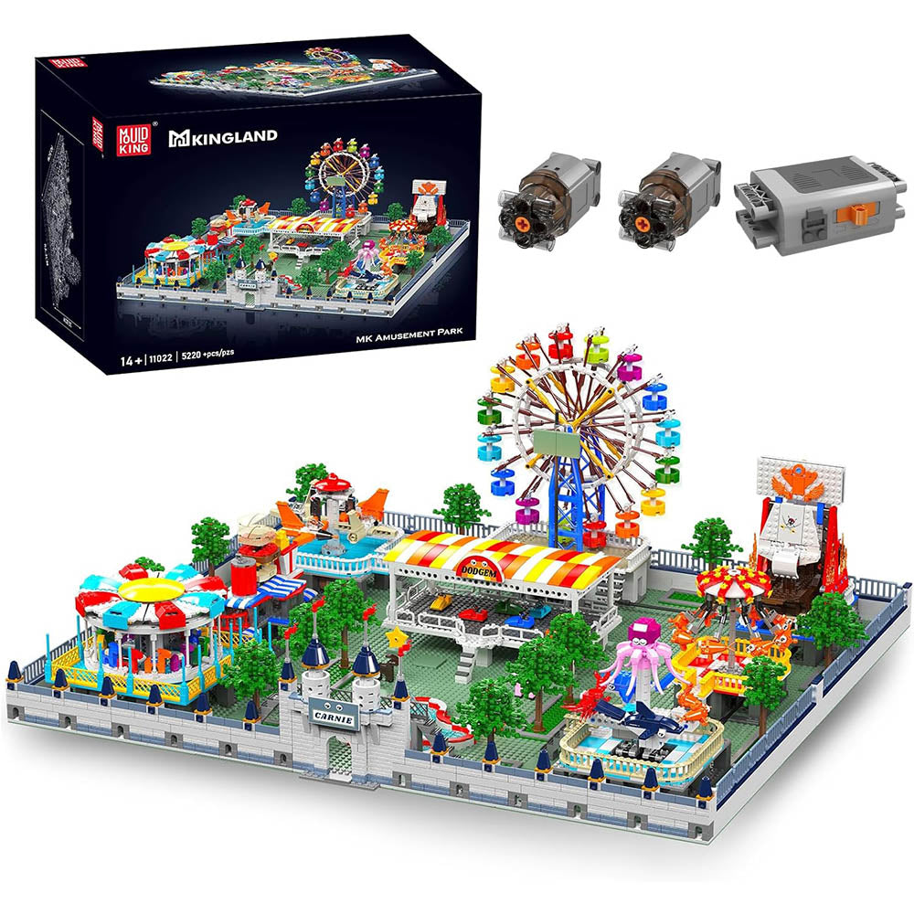 Mould King 11022 MOC Großer Spielplatz, 5220 Teile Technik Spiel Platz Mit Motoren Set Klemmbausteine