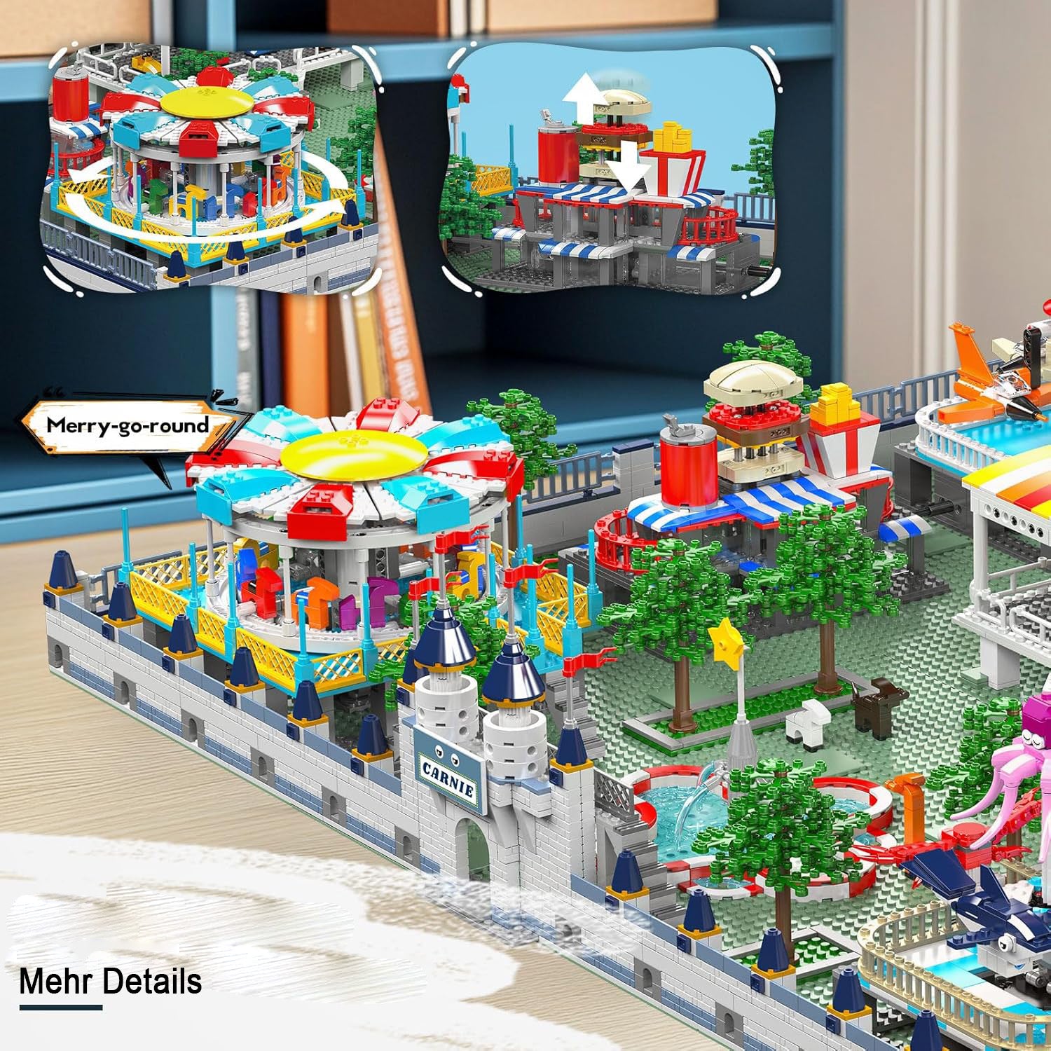 Mould King 11022 MOC Großer Spielplatz, 5220 Teile Technik Spiel Platz Mit Motoren Set Klemmbausteine
