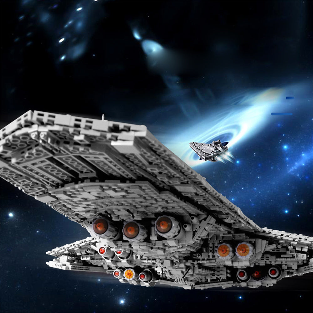 Sternenzerstörer Modell für Lego Star Wars, 7500+ Teile Groß UCS Super Star Destroyer MOC Klemmbausteine Bauset Kompatibel mit Lego Sternenzerstörer, MK6001