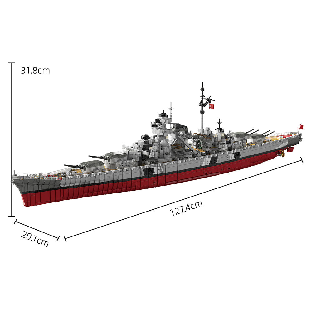 Schlachtschiff Bismarck Klemmbausteine Bausatz, 6956 Teile