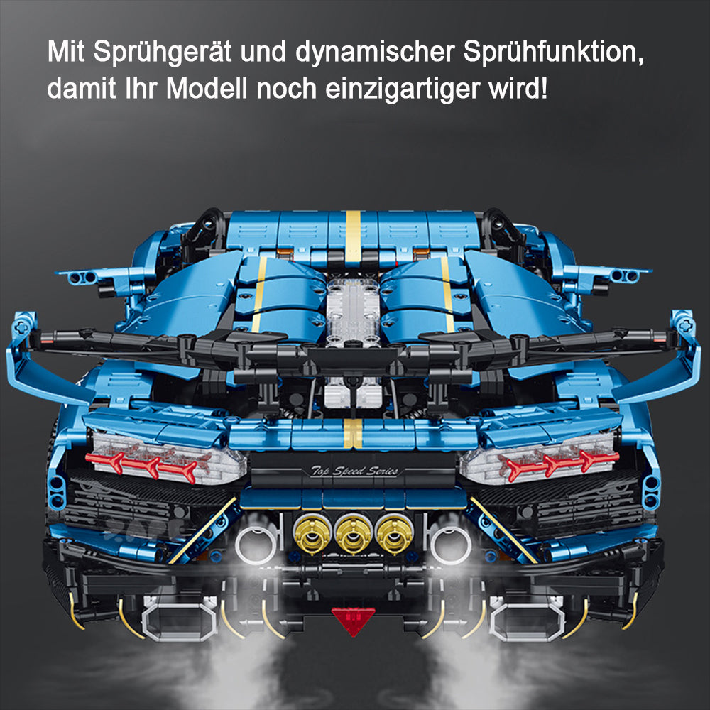 Technik Auto 1: 8 für Lamborghini Aventador SVJ Supercar, Technik Auto mit 5 Motoren Technik Auto Bausatz MOC Auto KIemmbausteine für Lambo SVJ Technik Auto