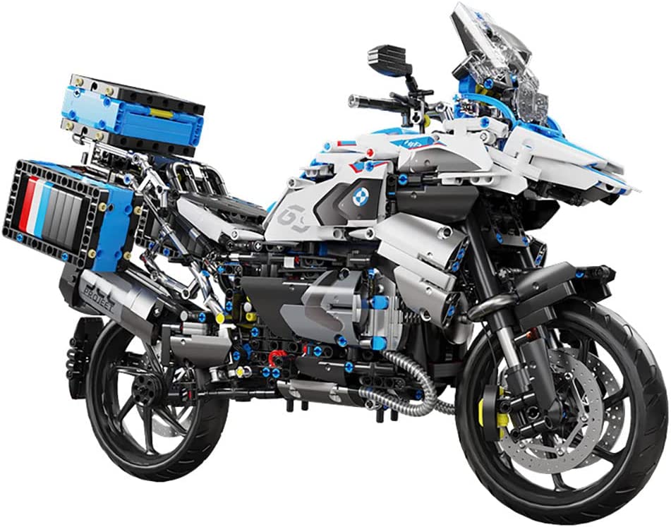 Technik Motorrad für BMW R 1250GS Modell, 2369 Teile Technic Motorrad Klemmbausteine kompatibel mit Lego Technik