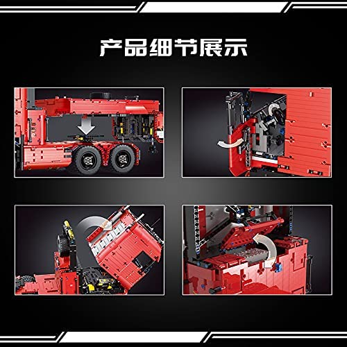 RcBrick Technik Truck Technik LKW, 4825 Teile Technic LKW mit 7 Motoren, Akku/Empfänger und Fernsteuerung Set Kompatibel mit Lego Technik