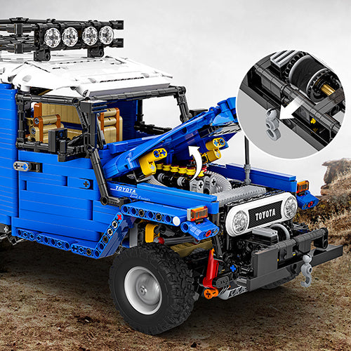 Technik Auto J40, Technik Ferngesteuert Offroader 4x4 Modell, 2101 Teile Bausteine Auto mit Motor und Fernbedienung
