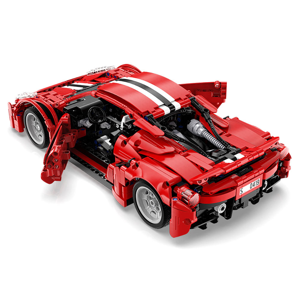 Ferrari 488 Pista Technik Auto, Technik Ferngesteuert Sportwagen, 1126 Teile Technik Supersportwagen mit Motor Bausatz Kompatibel mit Lego Technik