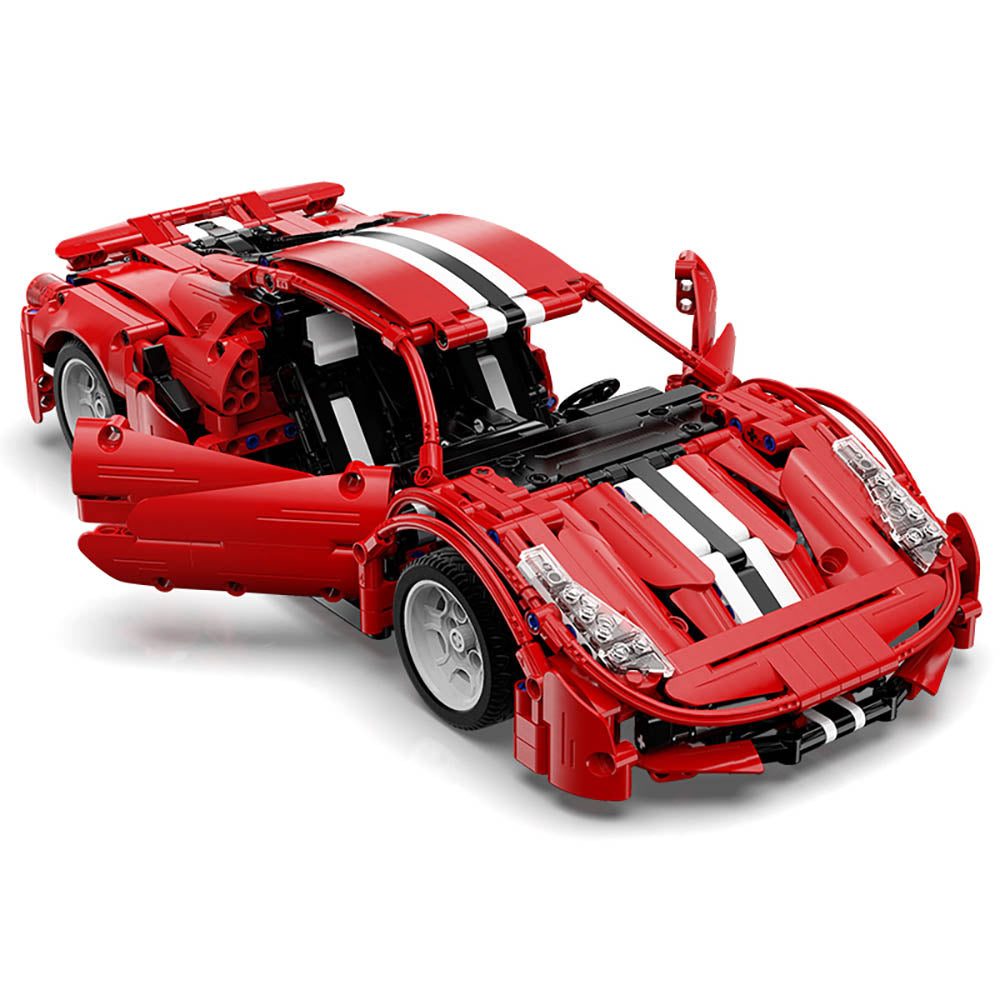 Ferrari 488 Pista Technik Auto, Technik Ferngesteuert Sportwagen, 1126 Teile Technik Supersportwagen mit Motor Bausatz Kompatibel mit Lego Technik