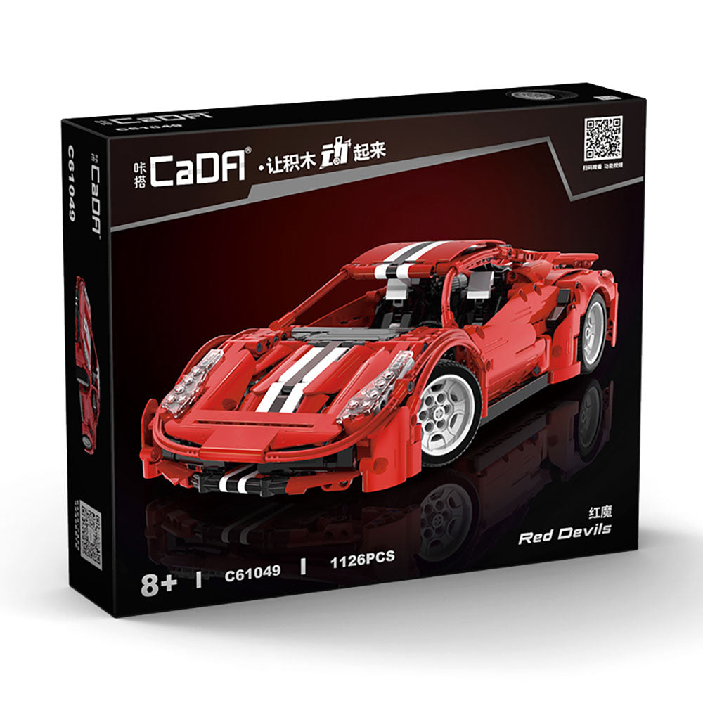 Ferrari 488 Pista Technik Auto, Technik Ferngesteuert Sportwagen, 1126 Teile Technik Supersportwagen mit Motor Bausatz Kompatibel mit Lego Technik