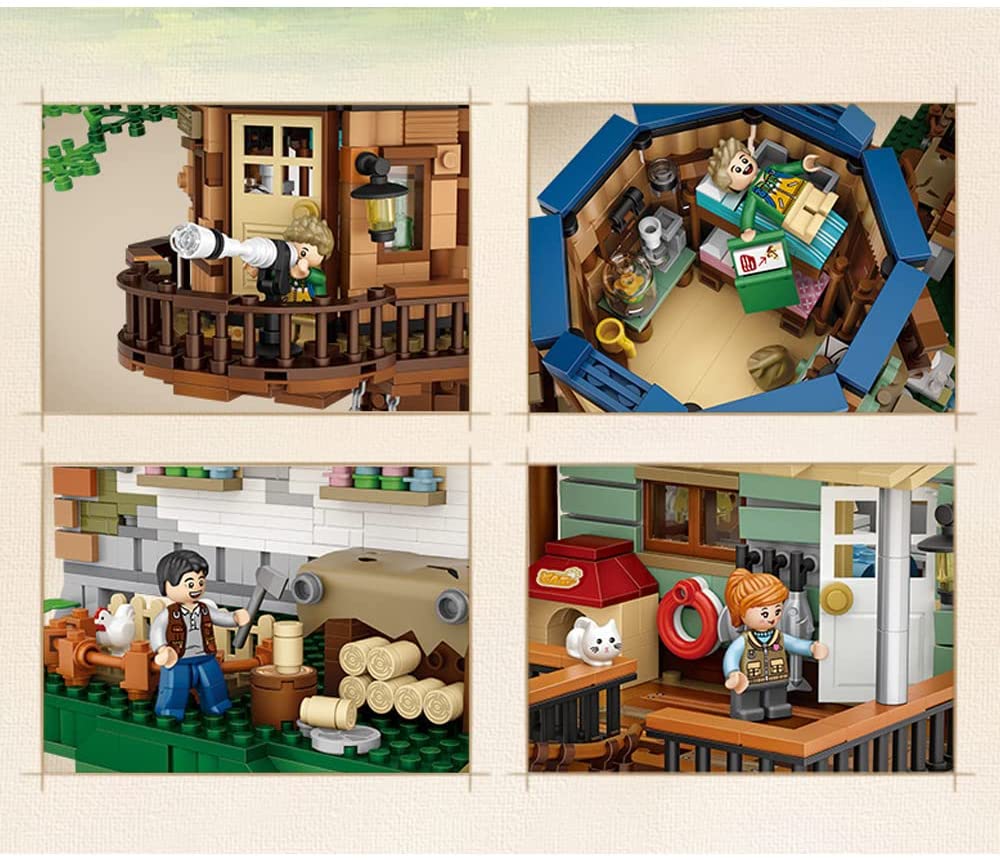 Baumhaus Mini Blocks Baumhaus Modell, 4761 Teile Modular Building Haus Mini Blocks, Nicht Kompatibel mit Lego Baumhaus