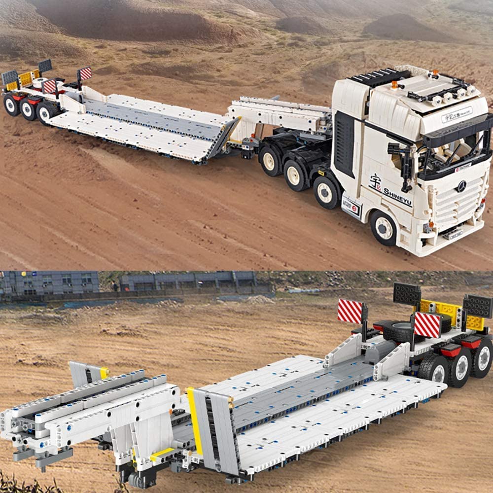 Technik LKW mit Anhänger Ferngesteuert Auto, 4478 Teile Technic LKW Modell