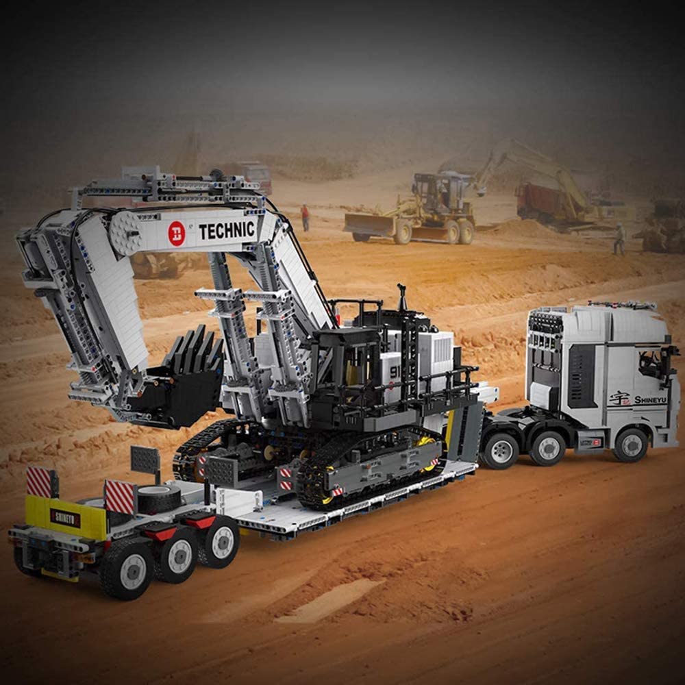 Technik LKW mit Anhänger Ferngesteuert Auto, 4478 Teile Technic LKW Modell