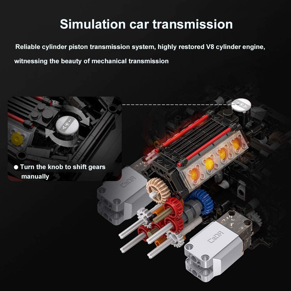 C61043w Technik Auto Technic Sportwagen Modell, Technik Ferngesteuertes Auto Custom Rennwagen mit Motor und Fernbedienung Bausatz