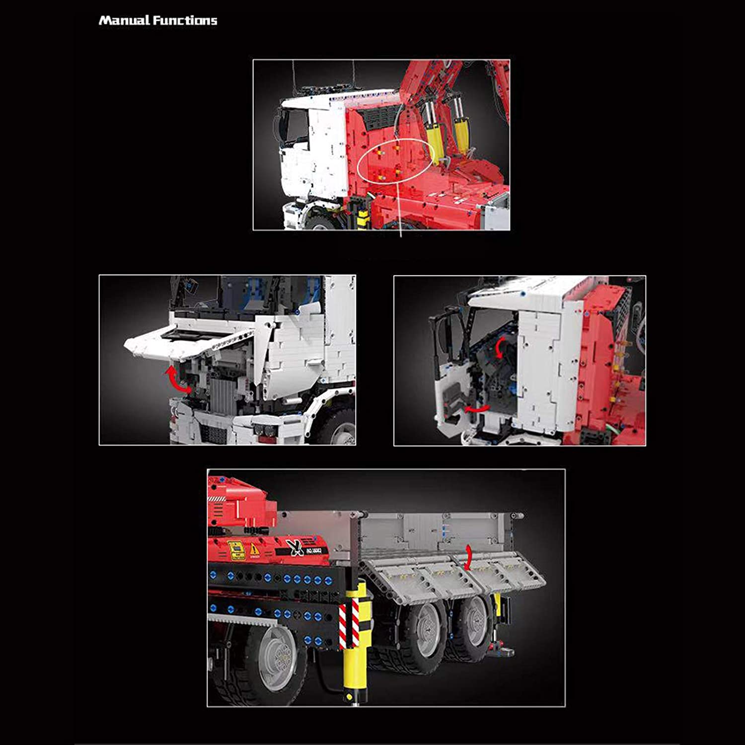 Technik Baufahrzeuge LKW Model, 8238 Teile Custom Bausteine Kran LKW Modell
