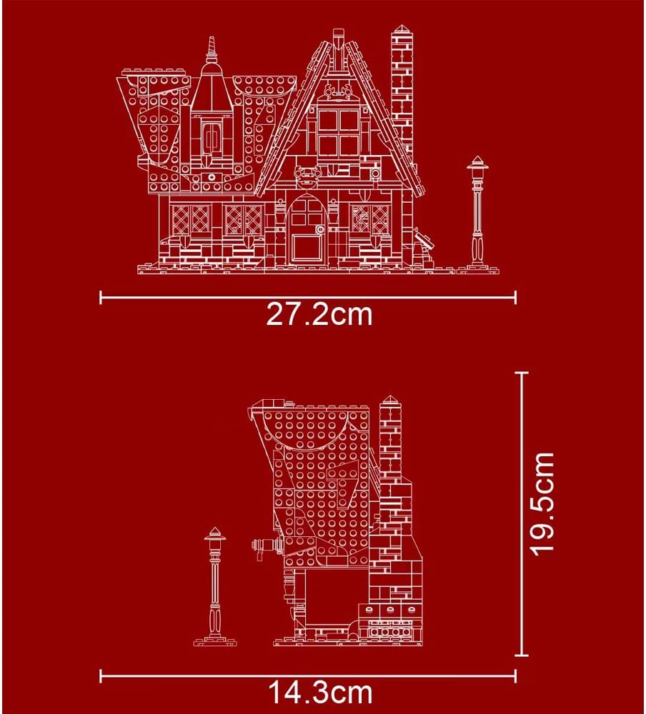 Weihnachten Haus für Lego Weihnachten 2022, 766 Teile Weihnachtshaus Modular Building Haus Modellbau Set Kompatibel mit Lego Häuser