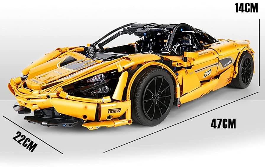 Technik Mclaren 720S Sportwagen, 3149 Teile Technic Ferngesteuert Auto mit 4 Motor Custome Bausteine Bauset Kompatibel mit Lego Technik