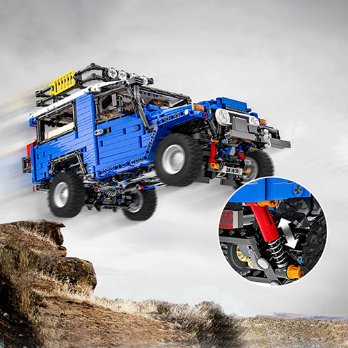 Technik Auto J40, Technik Ferngesteuert Offroader 4x4 Modell, 2101 Teile Bausteine Auto mit Motor und Fernbedienung