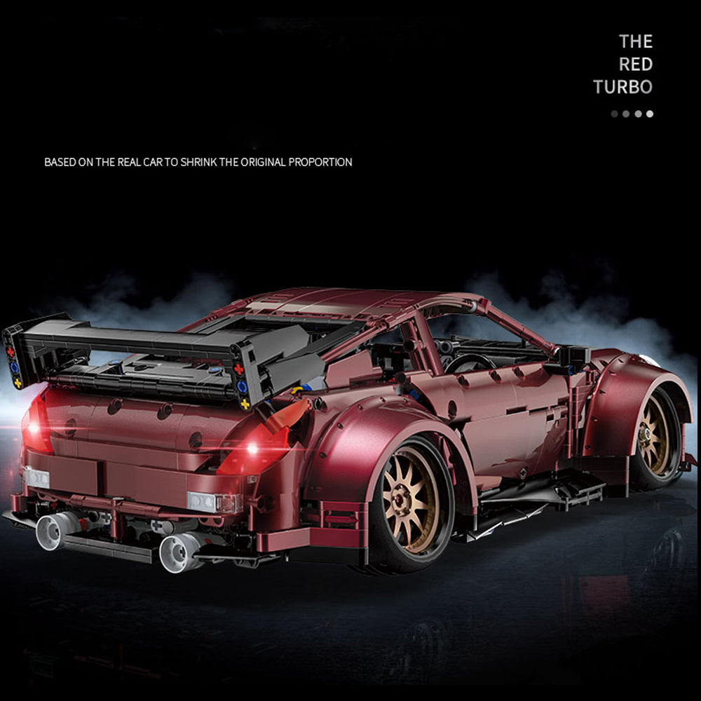 Technik Auto Porscho 911 Turbo, YC-23005 Technik Sportwagen Ferngesteuert, Technik Supercar Motorisierte Modell Custom Bausteine Kompatibel mit Lego Technik