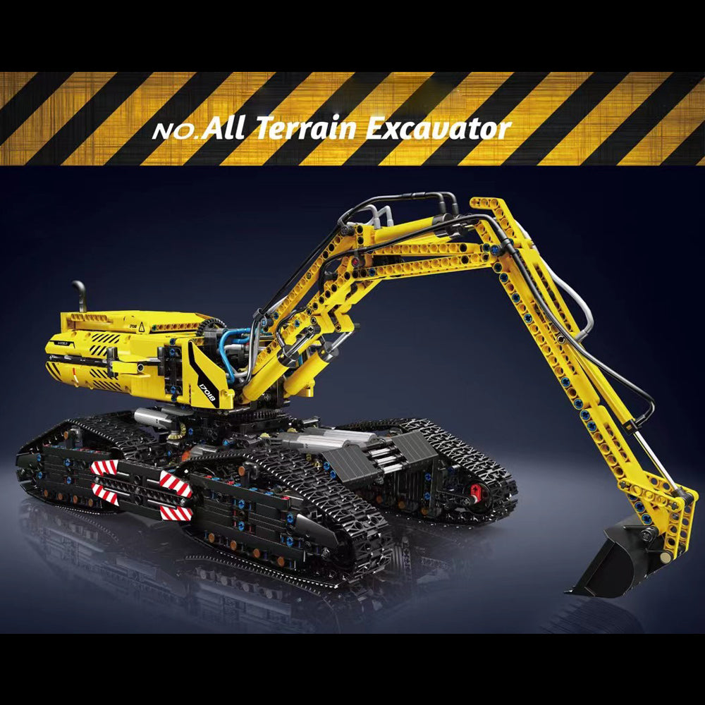 Technik Bagger Modell, 2237 Teile Technic Raupenbagger Ferngesteuert Bagger Motorisierte Modellbau Custom Bausteine Kompatibel mit Lego Technik