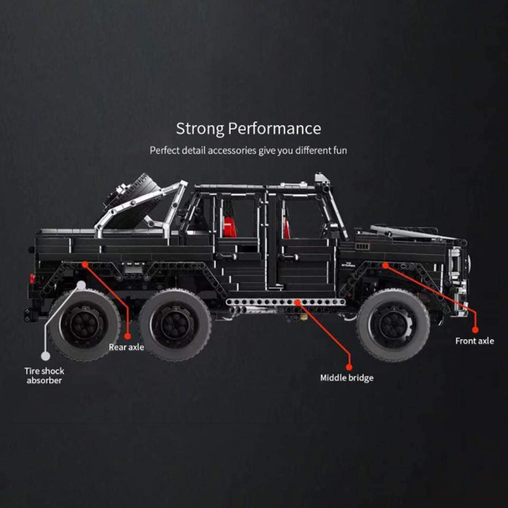 Technik 6x6 Mercedes Benz G63, 3300 Teile Technik Geländefahrzeug Technic Ferngesteuert Auto Modell