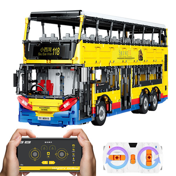 Technik Bus Model, 4255 Teile Technic Ferngesteuert Bus mit App Kontroller und Motoren
