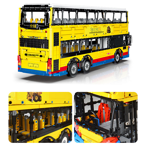 Technik Bus Model, 4255 Teile Technic Ferngesteuert Bus mit App Kontroller und Motoren