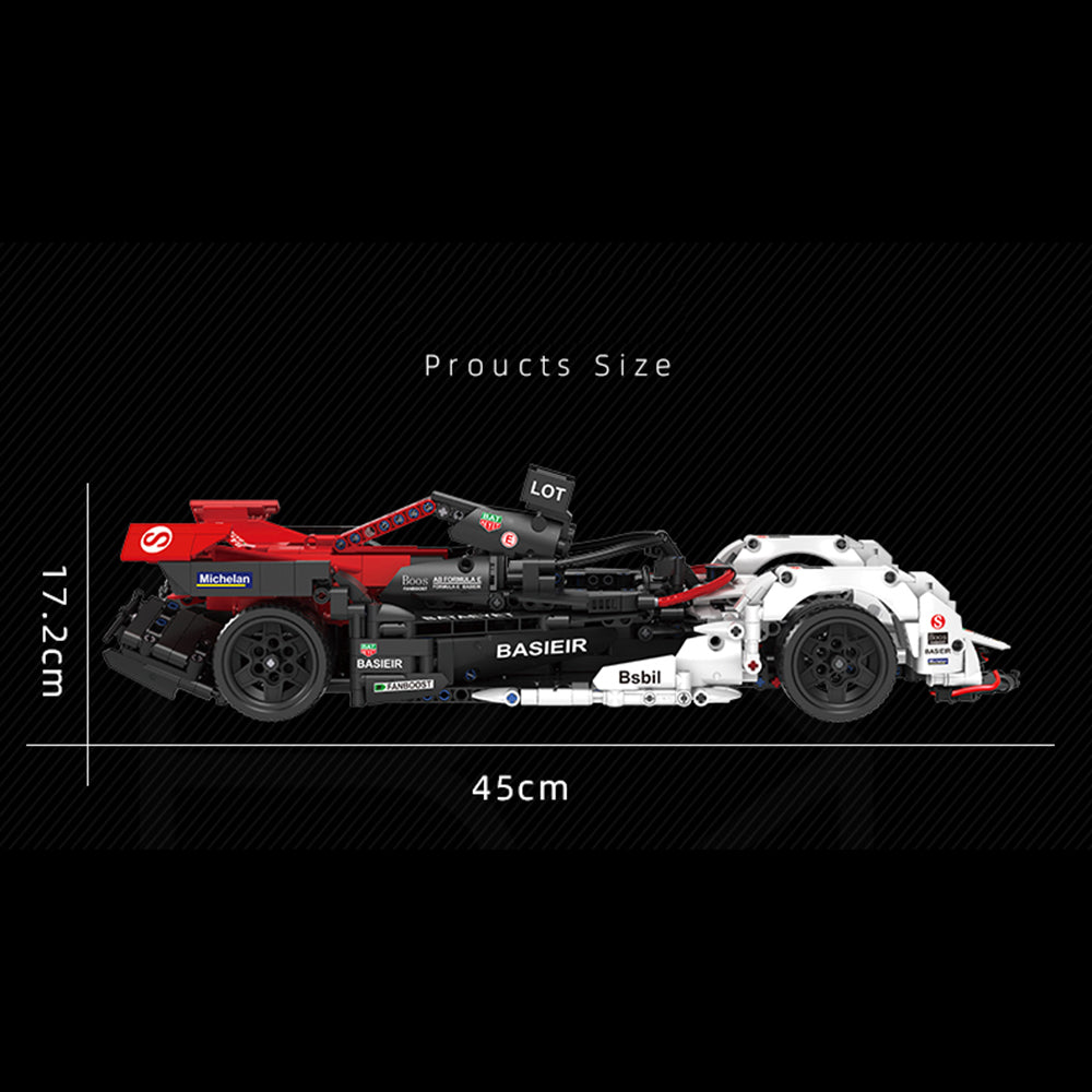 Technik Formel E Rennwagen, Technik Formel E Auto Ferngesteuert Auto, Technik Auto Motorisierte Modell Custom Bausteine Kompatibel mit Lego Technik
