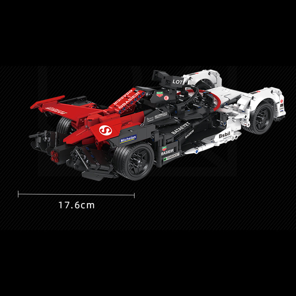 Technik Formel E Rennwagen, Technik Formel E Auto Ferngesteuert Auto, Technik Auto Motorisierte Modell Custom Bausteine Kompatibel mit Lego Technik