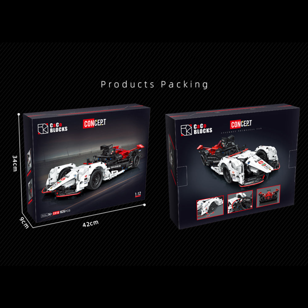 Technik Formel E Rennwagen, Technik Formel E Auto Ferngesteuert Auto, Technik Auto Motorisierte Modell Custom Bausteine Kompatibel mit Lego Technik