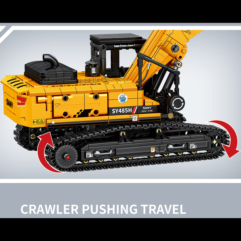 Technik Bagger Modell, Sembo 712017, Technic Bagger ab 7 Kompatibel mit Lego Technik Bagger