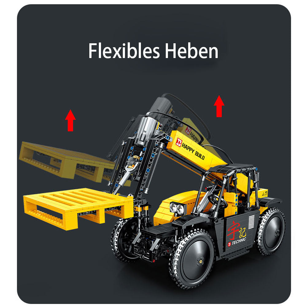 Technik Gabelstapler, 1458 Teile Technik Stapler Technic Ferngesteuert Gabelstapler mit 5 Motor und Fernbedienung Bauset Kompatibel mit Lego Technik