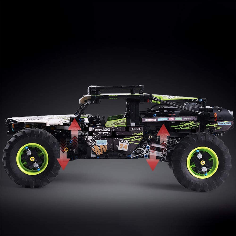 Technik 4x4 X-Treme Buggy, 1890 Teile Technik Geländefahrzeug Technic Ferngesteuert Auto mit 5 Motor und Fernbedienung Bauset Kompatibel mit Lego Technik