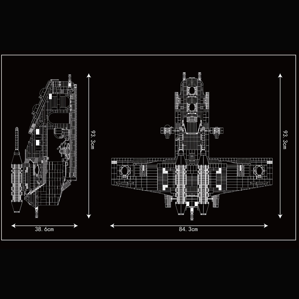 MK 21066 Venator Angriffskreuzer Modell, Republik Angriffskreuzer, 8039 Teile Mega Kreuzer Bausatz Kompatibel mit Lego Star Wars