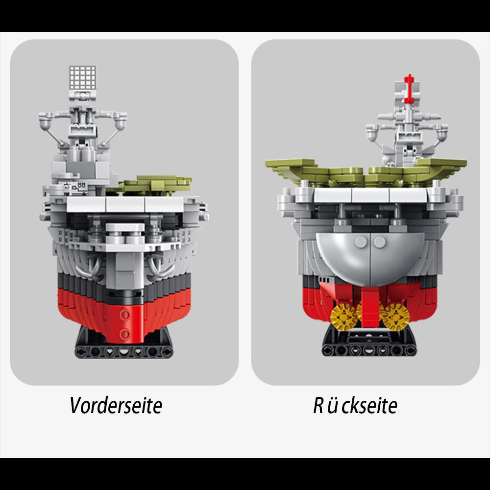 Technik Flugzeugträger Technik Schiff Modell, 1487 Teile Technik CV-8 Schlachtschiff Custom Bausteine Kompatibel mit Lego Technik