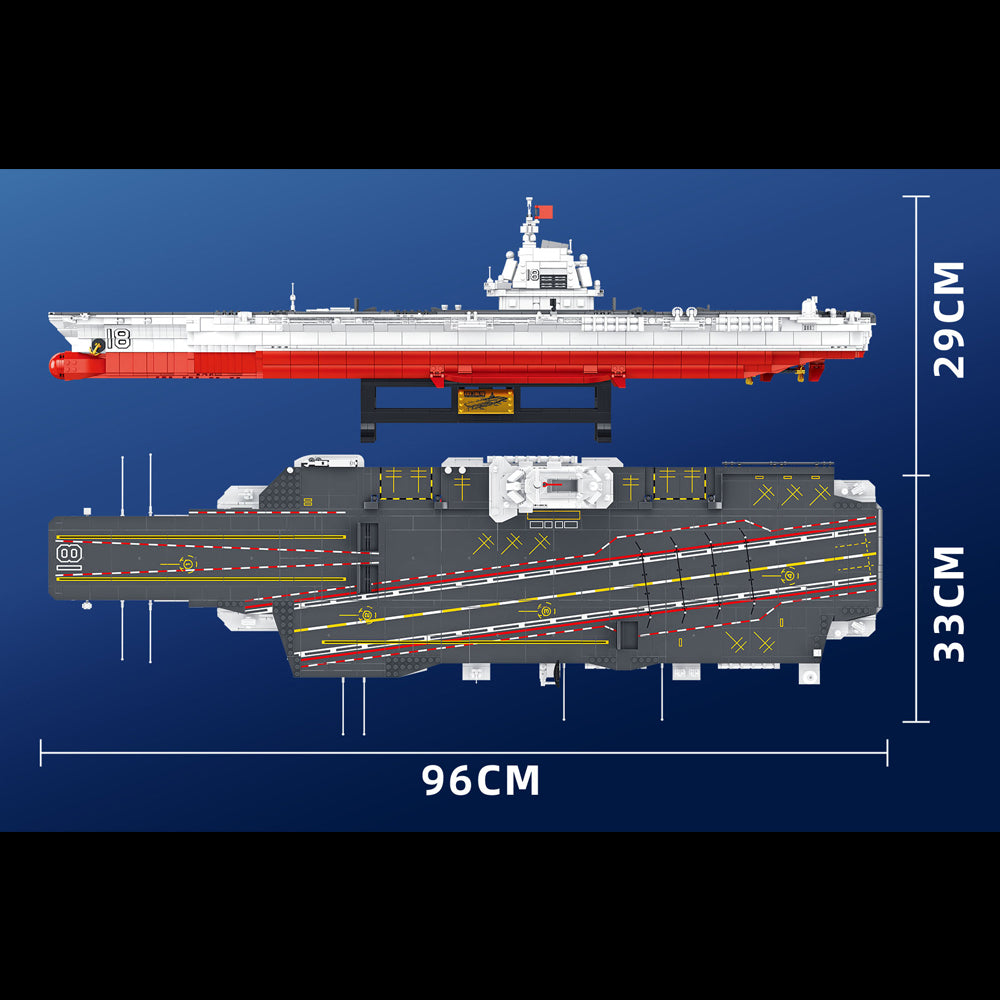 Technik Flugzeugträger 96cm Modell, 3126 Teile Technik Schiff Riesiges Schiff Technic Supercarrier Modellbau Set Kompatibel mit Lego Technik
