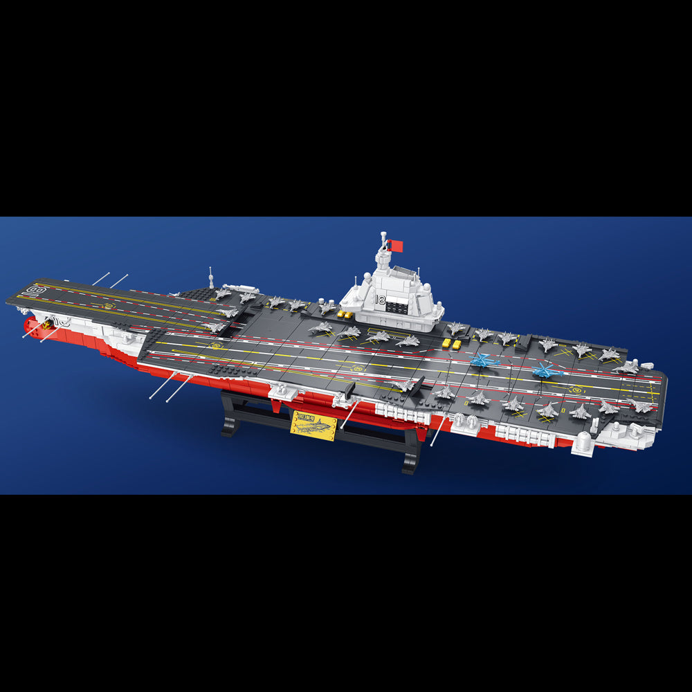 Technik Flugzeugträger 96cm Modell, 3126 Teile Technik Schiff Riesiges Schiff Technic Supercarrier Modellbau Set Kompatibel mit Lego Technik