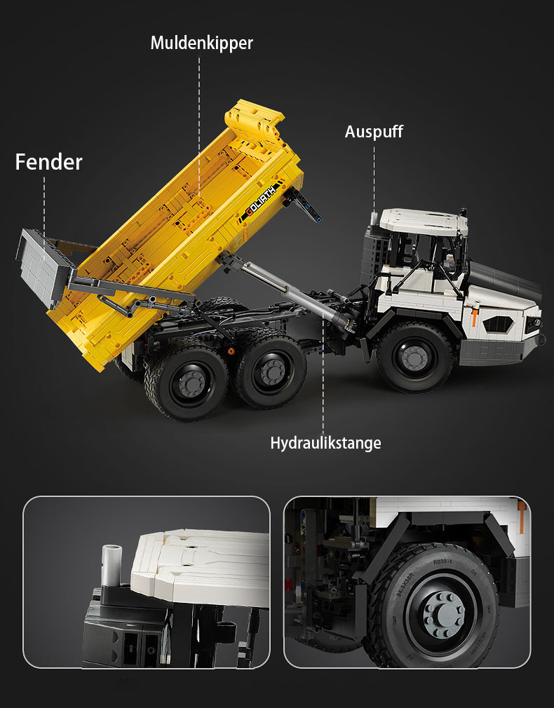 Technik Dumper, CADA C61054W, 3067 Teile Technic Ferngesteuert Auto Motorisierte Modell mit Motoren, App Steuerung, Custom Bausteine Kompatibel mit Lego Technik