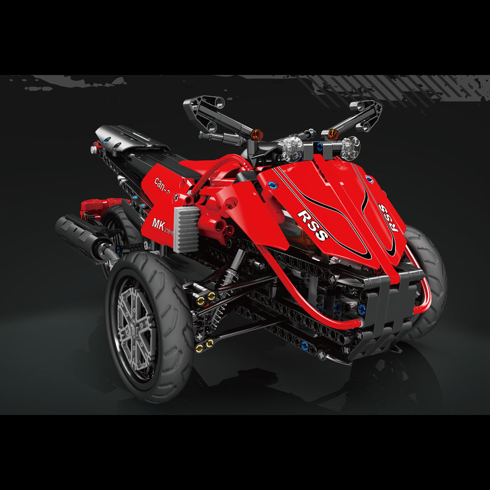 Technik Motorrad MK 23010, Technik Motorrad Ferngesteuert, 853 Teile Technic Motorrad Motorisierte Modell mit Motoren, Custom Bausteine Kompatibel mit Lego Technik