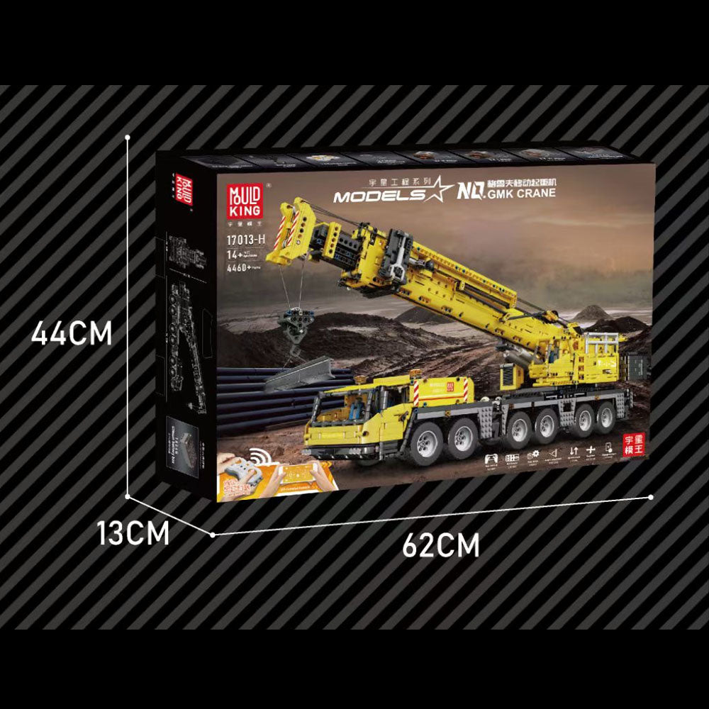 Technik Kran, 4460 Teile Technik Schwerlastkran Technic Ferngesteuert Kranwagen mit 5 Motor und Fernbedienung Bauset Kompatibel mit Lego Technik