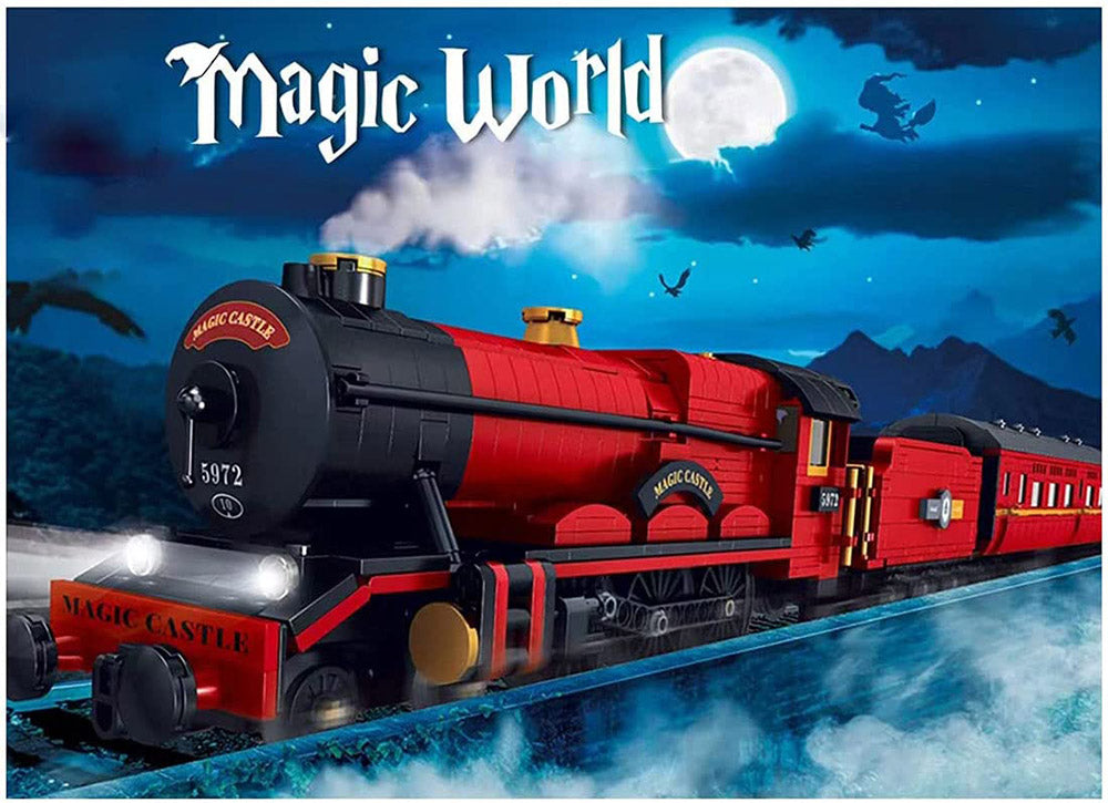 Magischer Bahnhof Modell, Mould King 12011, 3318 Teile Bahnhof Modular Building Moc Klemmbausteine Kompatibel mit Lego