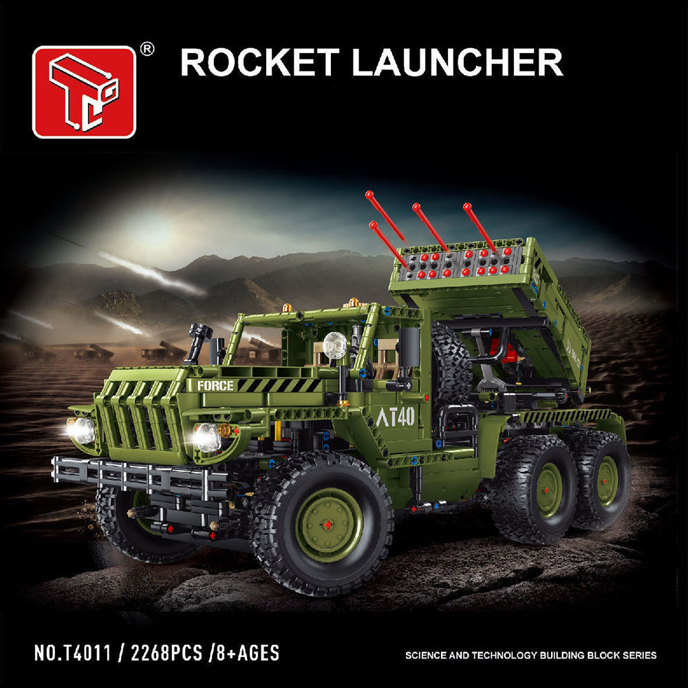 Technik Raketenwerfer T 40 Raketenwerfer Modell, 2268 Teile Technik Raketenwerfer Ferngesteuert Raketenwerfer Motorisierte Modell, Custom Bausteine Kompatibel mit Lego Technik
