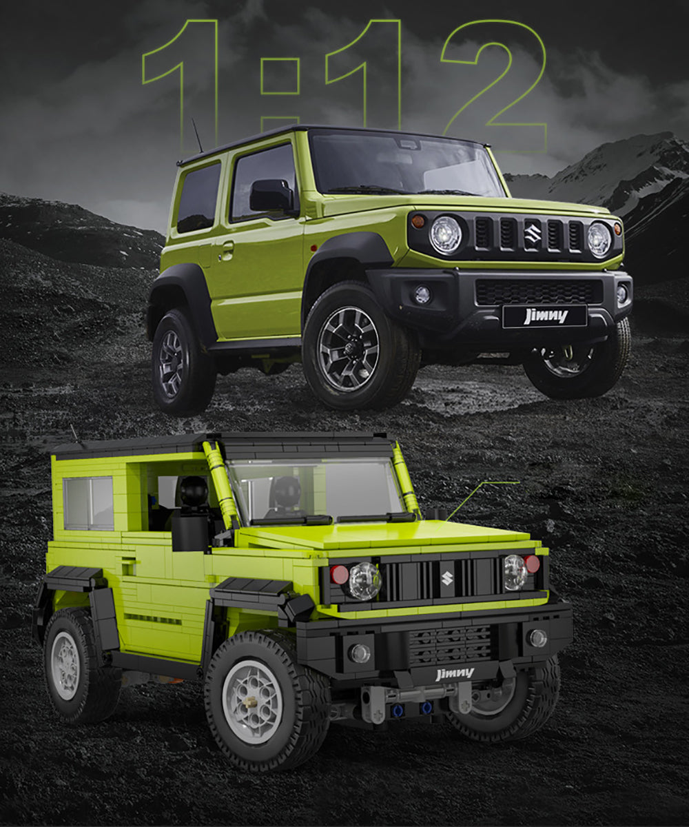 Technik Suzuki Jimny Modell, 1803 Teile Technik Ferngesteuert Offroader Modell mit Motoren, Technik Geländewagen Bausatz Kompatibel mit Lego Technik