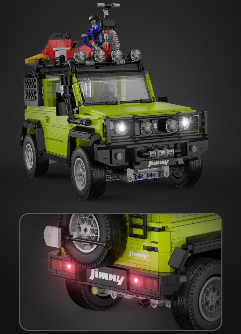 Technik Suzuki Jimny Modell, 1803 Teile Technik Ferngesteuert Offroader Modell mit Motoren, Technik Geländewagen Bausatz Kompatibel mit Lego Technik