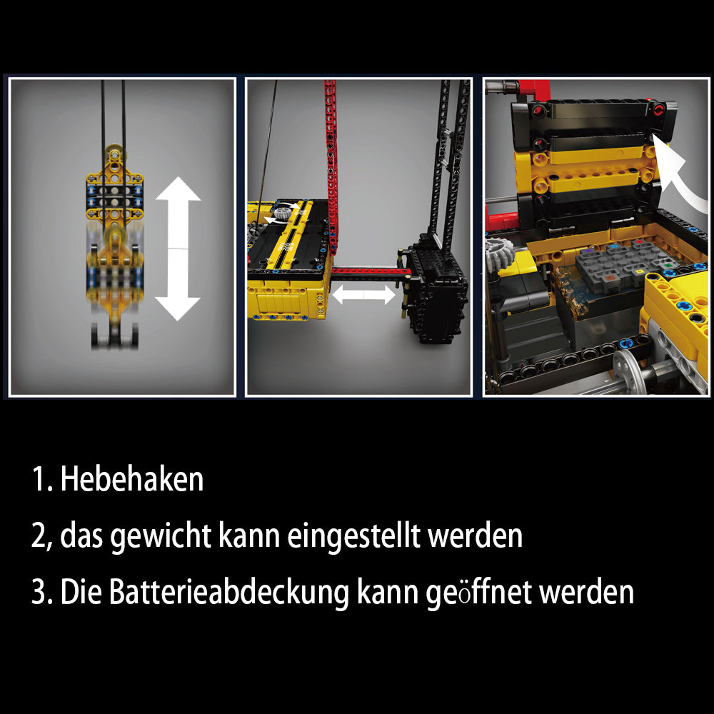 Technik Liebherr LR-13000 Raupenkran Modell, 4318 Teile Technik Kran Ferngesteuert mit 6 Motoren Custom Bausteine Kompatibel mit Lego Technik