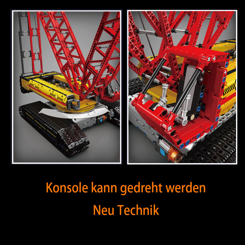 Technik Liebherr LR-13000 Raupenkran Modell, 4318 Teile Technik Kran Ferngesteuert mit 6 Motoren Custom Bausteine Kompatibel mit Lego Technik