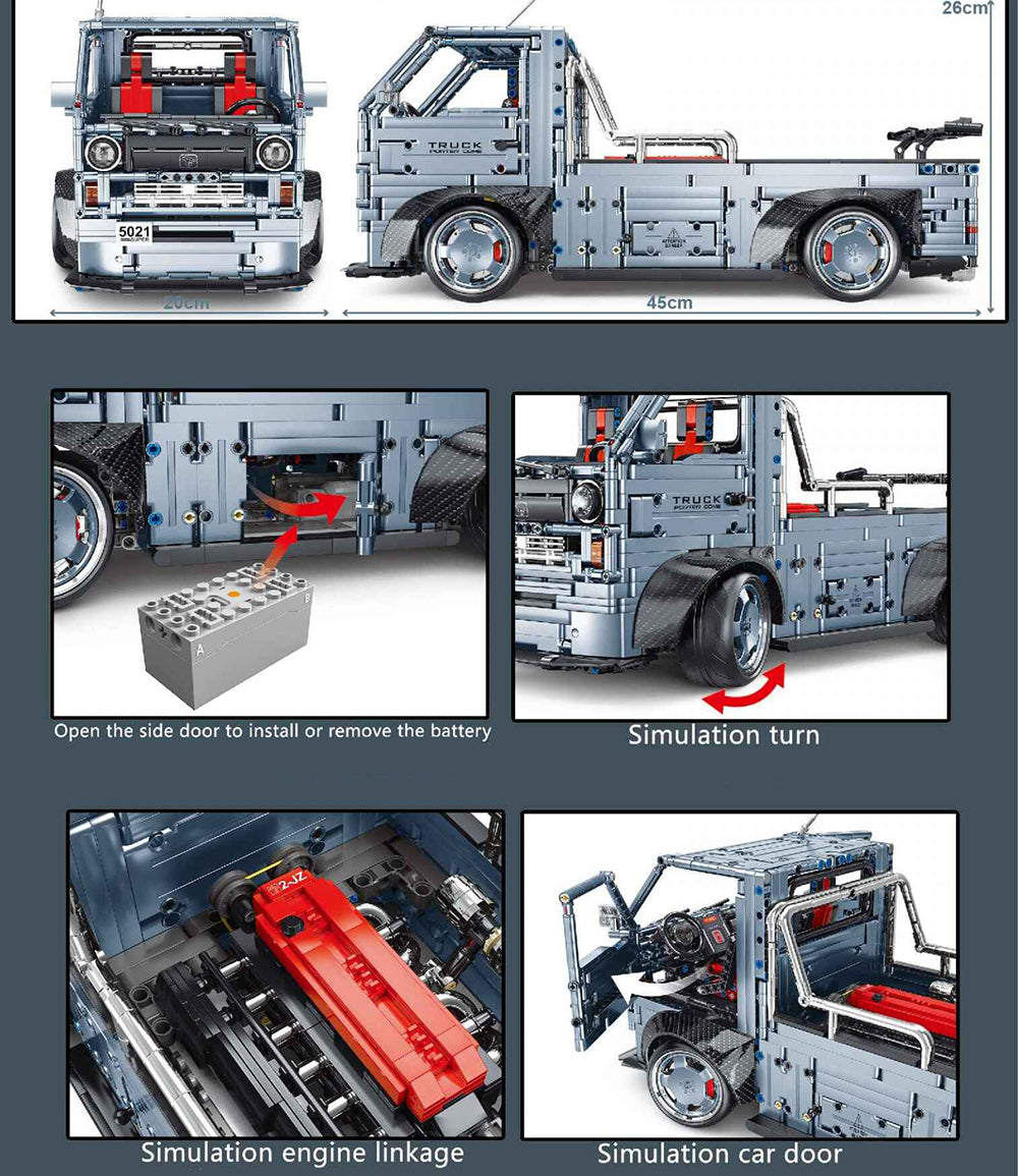 Technik LKW Modell, 2493 Teile Technik Ferngesteuert Auto Modell mit App-Kontroller Bausatz Kompatibel mit Lego Technik…