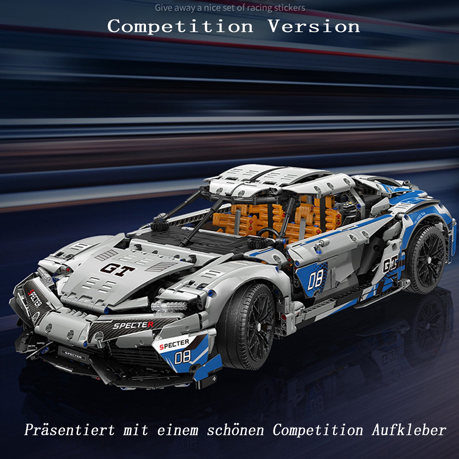 Technik Auto für Koenigsegg Modell, 3508 Teile Technik Auto Ferngesteuert Auto Motorisierte Sportwagen Modellbau Custom Bausteine Kompatibel mit Lego Technik Auto