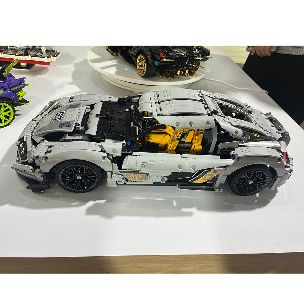 Technik Auto für Koenigsegg Modell, 3508 Teile Technik Auto Ferngesteuert Auto Motorisierte Sportwagen Modellbau Custom Bausteine Kompatibel mit Lego Technik Auto